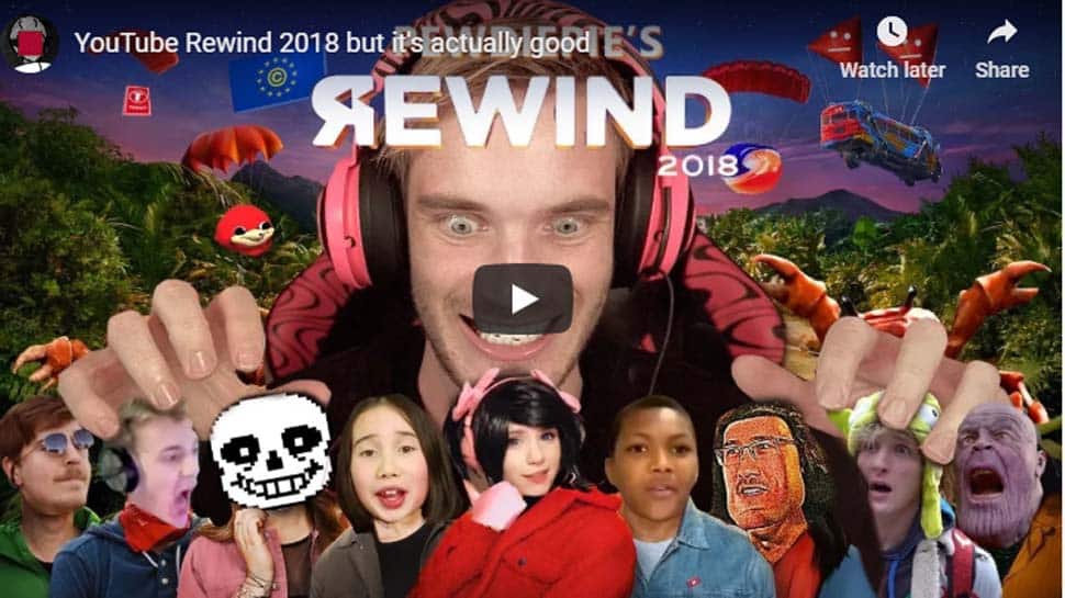 PewDiePie&#039;s YouTube rewind earns a big milestone
