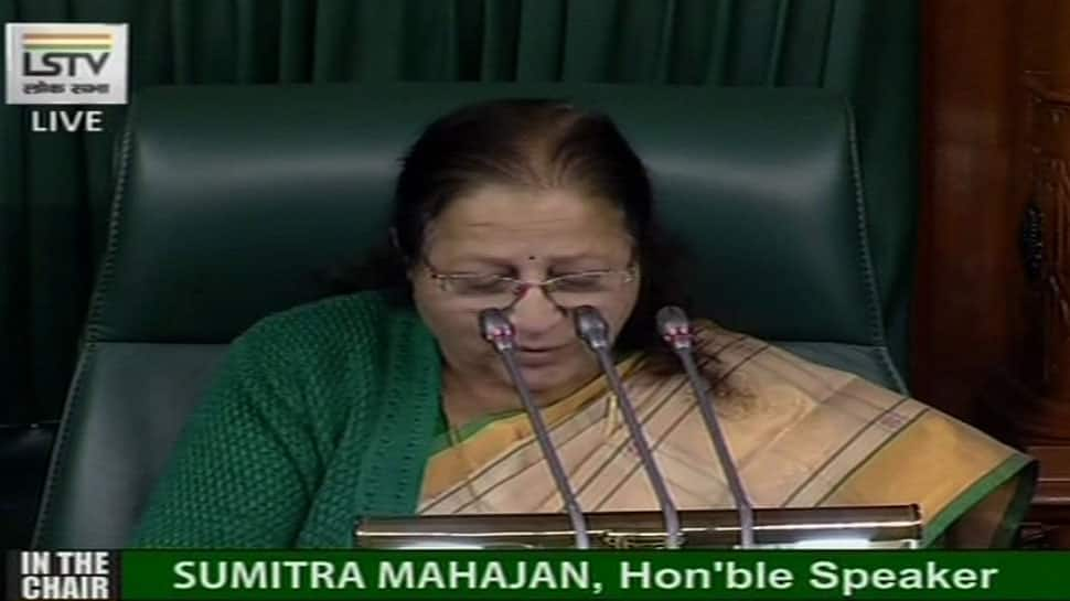 Speaker Sumitra Mahajan suspends 26 AIADMK MPs for 5 Lok Sabha sittings