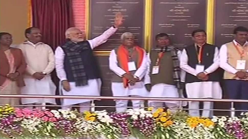 PM lays foundation of irrigation projects in Jharkhand, slams Congress for treating farmers as vote bank