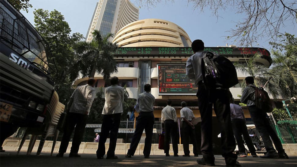 Sensex falls nearly 100 points, Nifty slips below 10,800