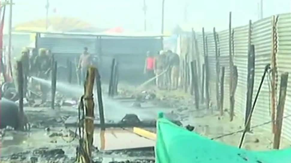 Fire at a pandal in Prayagraj Kumbh mela triggers panic, no casualties reported