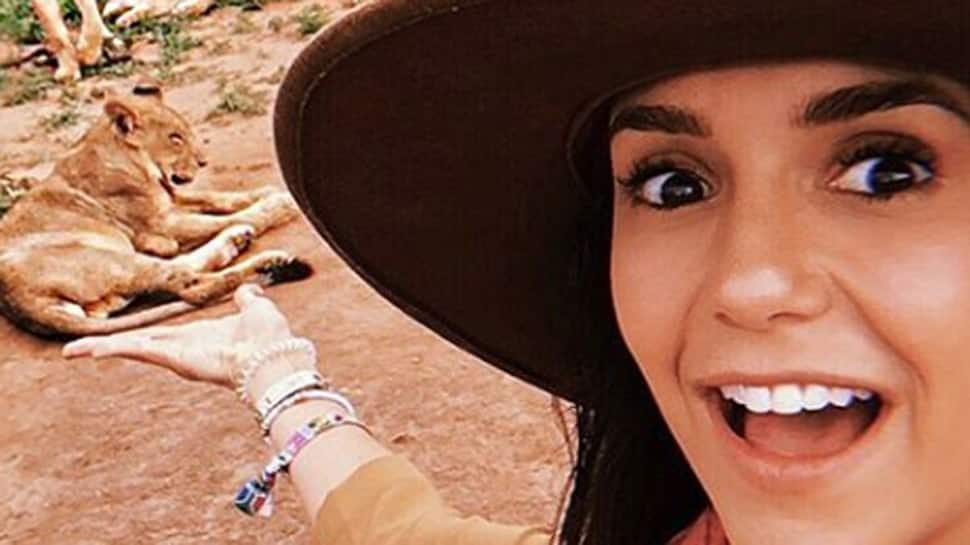 Nina Dobrev almost killed by lion during safari