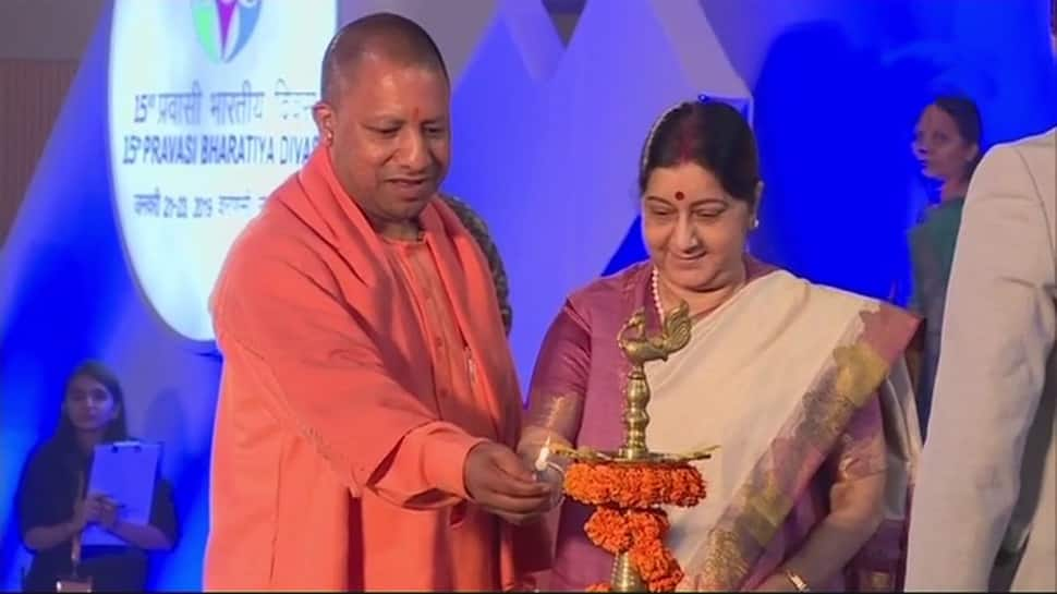 In a first, Varanasi hosts Pravasi Bharatiya Divas; UP CM Yogi Adityanath, EAM Sushma Swaraj inaugurate youth PBD