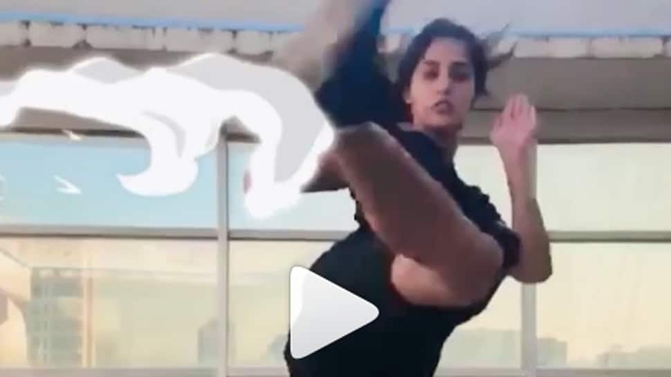 Disha Patani&#039;s sweep kick video will blow your mind-Watch