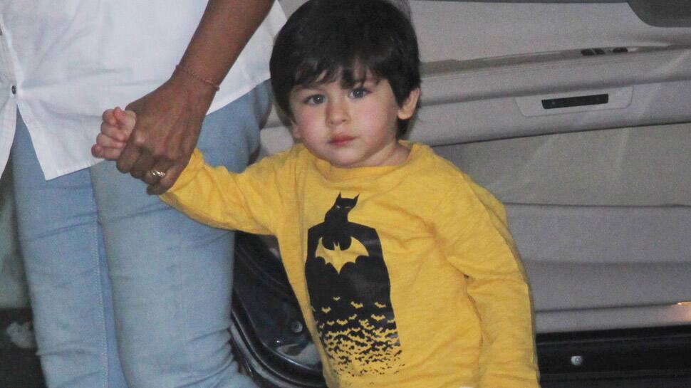Photo Gallery: Taimur Ali Khan shows up in a yellow batman t-shirt ...