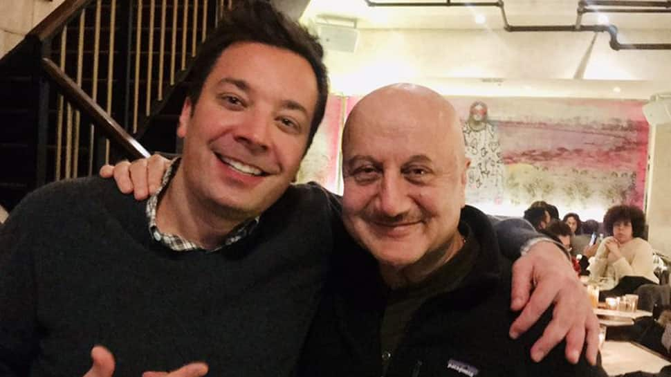 Anupam Kher meets &#039;mutual admirer&#039; Jimmy Fallon