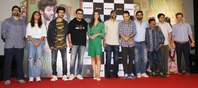 Luka Chuppi cast at trailer launch