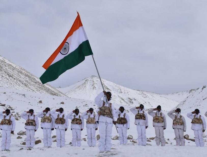 ITBP jawans celebrate Republic Day at 18,000 ft in freezing Ladakh