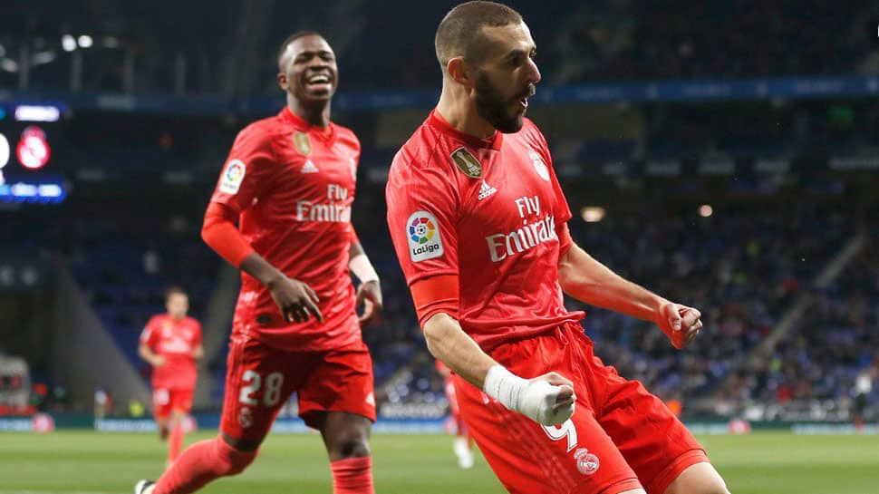 Real Madrid coach Santiago Solari toasts in-form Benzema after win at Espanyol