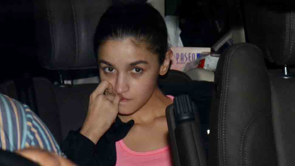 Amidst &#039;Dostana 2&#039; rumours, Alia Bhatt spotted outside Karan Johar&#039;s residence, but with a worried face — Pics