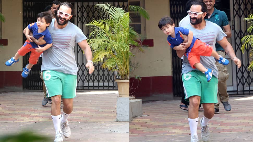 Daddy Saif Ali Khan turns Taimur&#039;s playmate for the day and the pics are adorable!