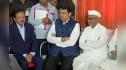 Maharashtra CM Devendra Fadnavis meets Anna Hazare
