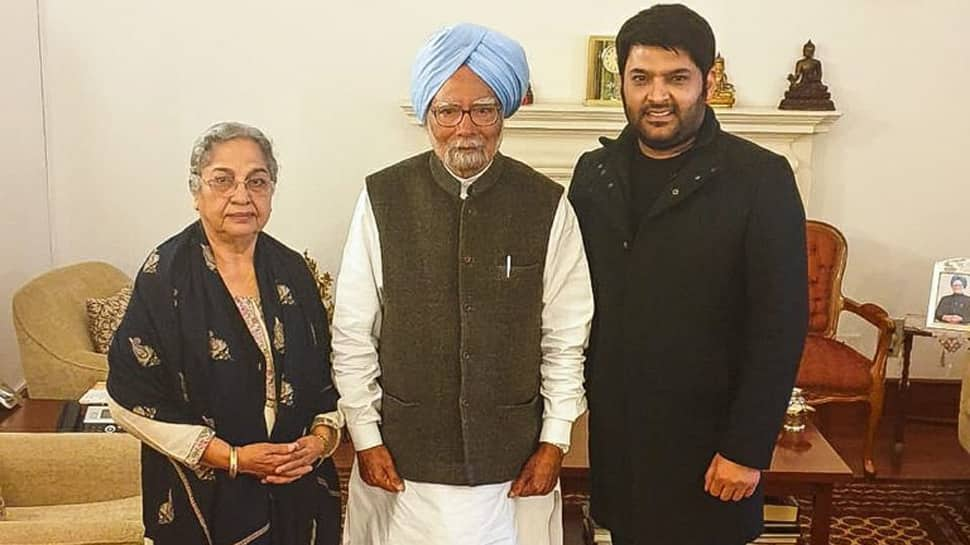 When Kapil Sharma met former prime minister Dr Manmohan Singh and wife Gursharan Kaur—See pics | People News | Zee News