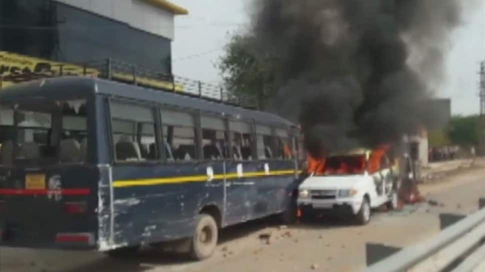 Gujjar quota agitation turns violent, vehicles set on fire in clash between police and protesters