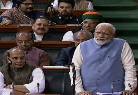 In his last Lok Sabha address, PM Narendra Modi takes a sharp dig at Rahul Gandhi