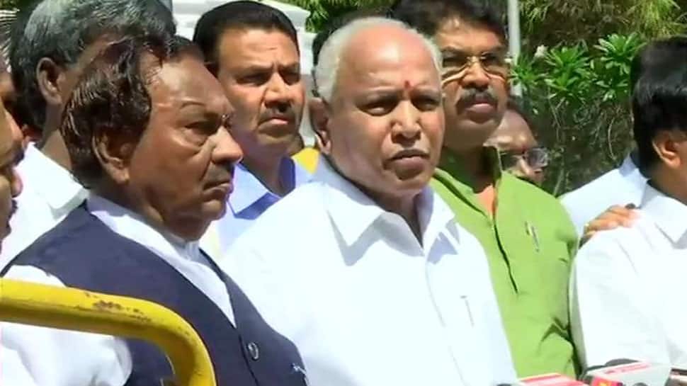 Yeddyurappa, BJP delegation submits memorandum to Karnataka Governor over Hassan stone pelting incident