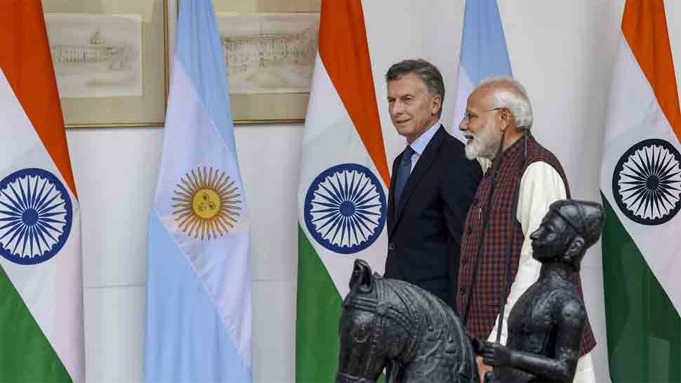 PM Narendra Modi, Argentina President Mauricio Macri hold delegation-level talks in New Delhi