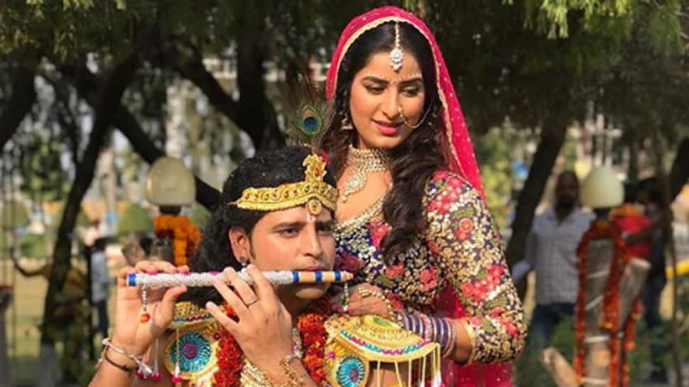 Poonam Dubey-Rakesh Mishra turn Radha-Krishna for a new song—See pic