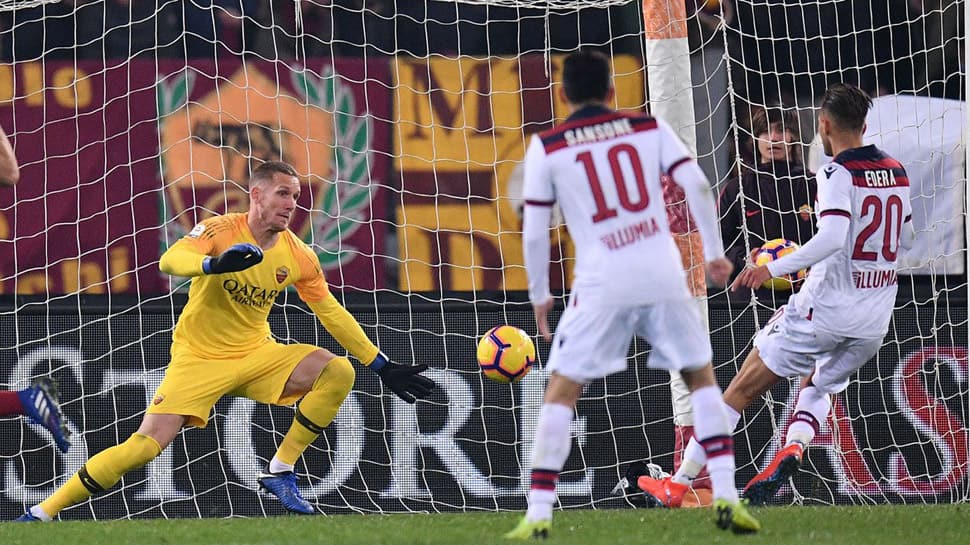 Serie A: Robin Olsen&#039;s heroics help Roma to a 2-1 win over Bologna