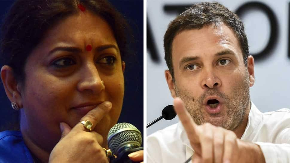 Rahul Gandhi scared of Amethi&#039;s development, says Smriti Irani; slams Congress chief for saying PM Modi &#039;lied&#039;