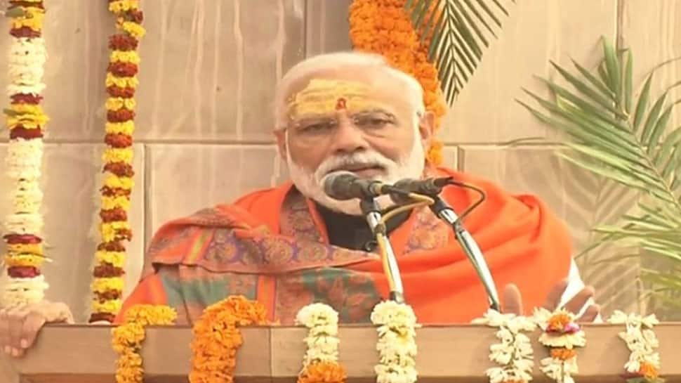 PM Narendra Modi arrives in Varanasi, lays foundation stone of Kashi Vishwanath Temple Corridor 