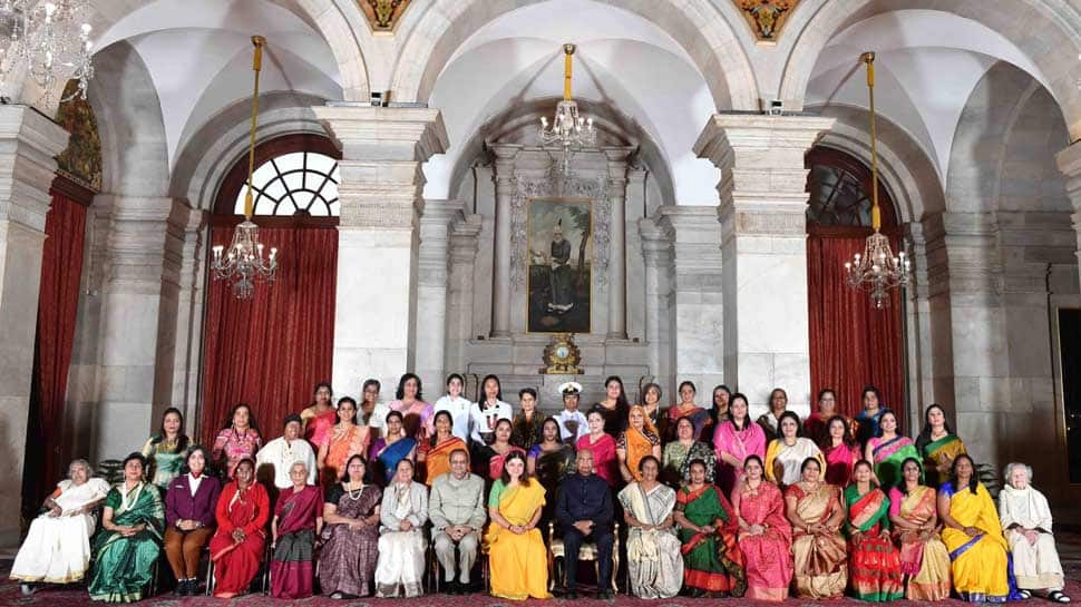 President Ram Nath Kovind honours 44 women of excellence with Nari Shakti Puraskar on International Women&#039;s Day