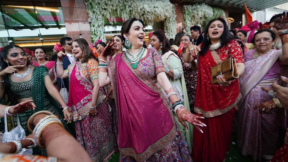 Nita Ambani&#039;s classical dance on Krishna Bhajan at son Akash Ambani&#039;s wedding celebrations is unmissable—Watch