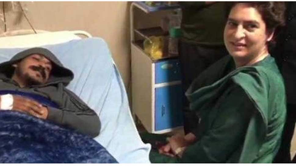 Priyanka Gandhi meets Bhim Army chief Chandrasekhar Azad in hospital