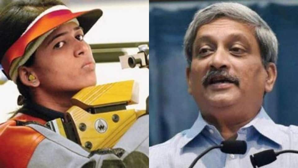 When Goa CM Manohar Parrikar extended financial help to shooter Tejaswini Sawant