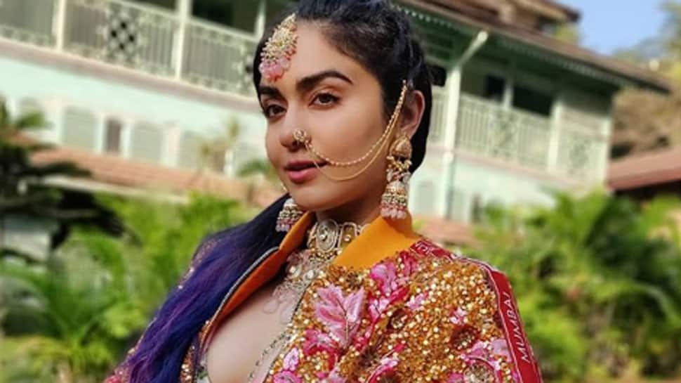 Adah Sharma wears a hot pink bomber jacket with lehenga, pics go viral—See photos