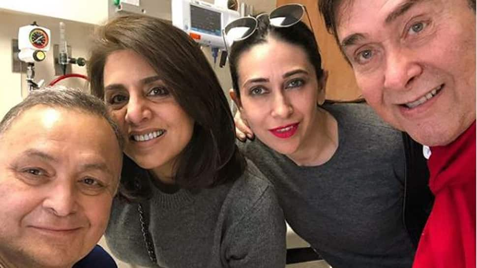 Karisma Kapoor-Randhir Kapoor visit Rishi Kapoor in New York, Neetu shares pic-See inside