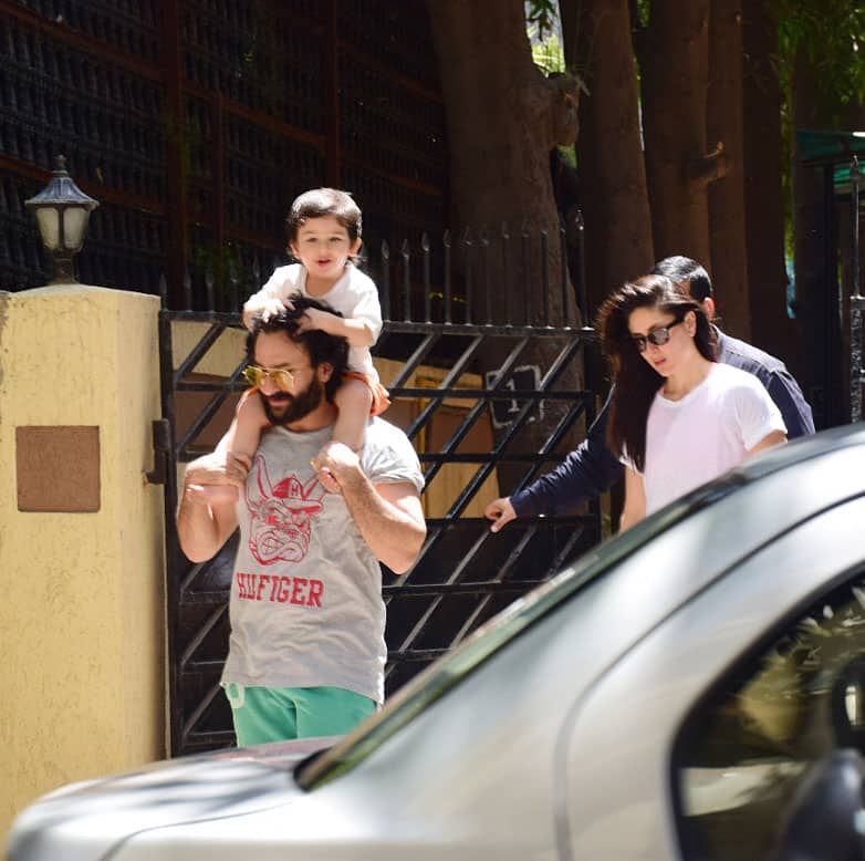 Photo Gallery: Taimur Ali Khan is a happy kid piggybacking on dad Saif ...