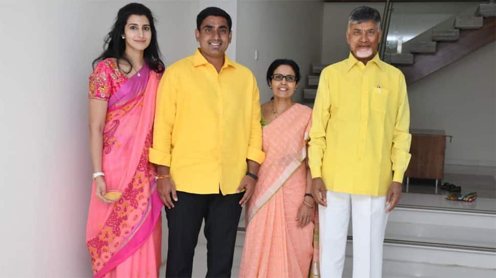 Chandrababu Nadu&#39;s son Nara Lokesh files nomination, seeks parents&#39;  blessings | assembly elections News | Zee News