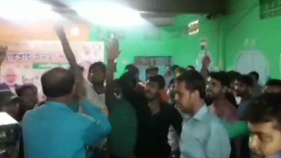 West Bengal: BJP workers vandalise office against nomination of Nisith Pramanik from Coochbehar 