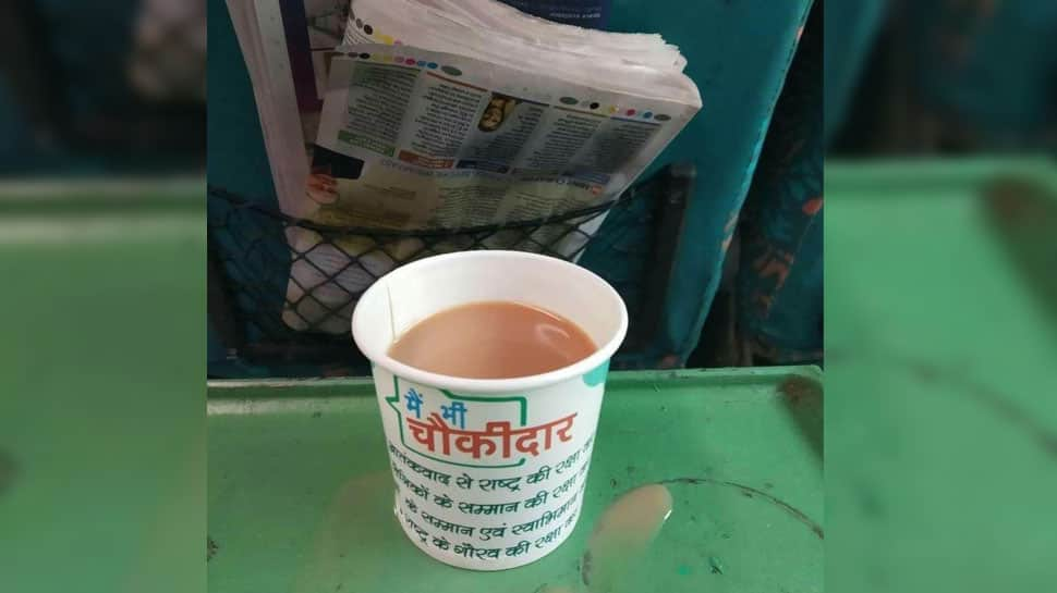 IRCTC to probe tea served in cups with &#039;main bhi chowkidaar&#039; slogan