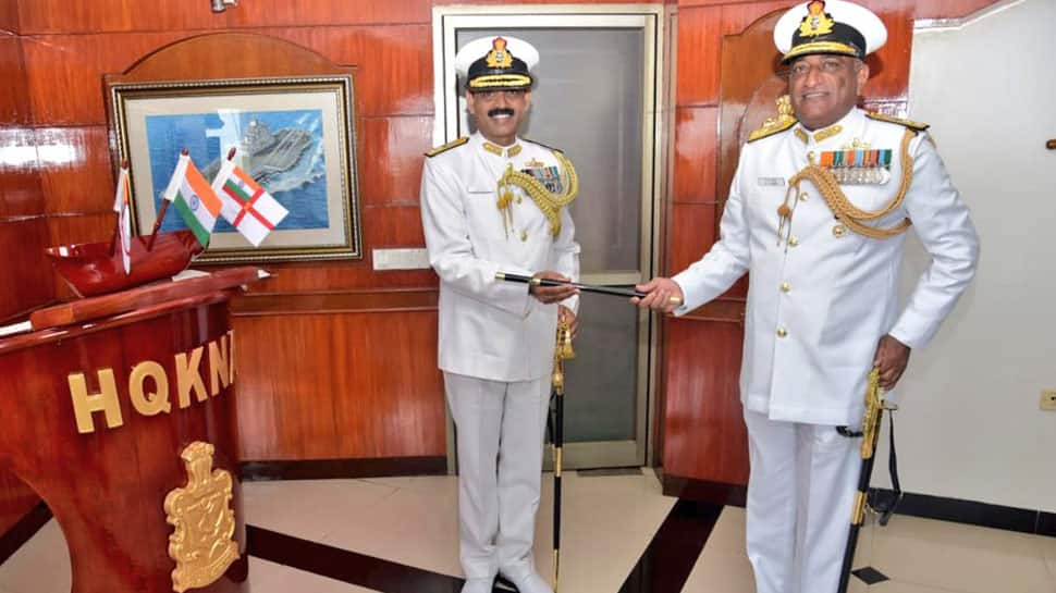 Rear Admiral Mahesh Singh assumes charge as Flag Officer Commanding Karnataka Naval Area