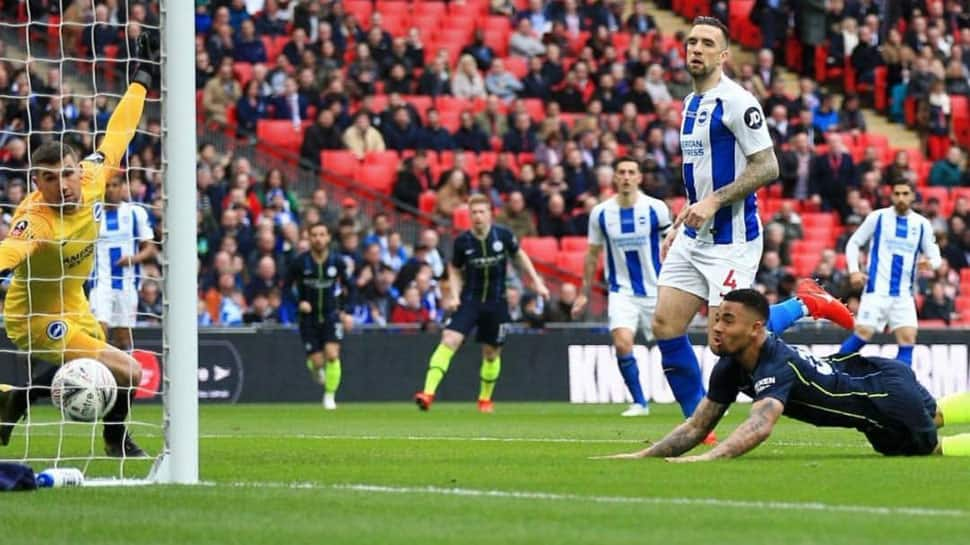 Quadruple still on as Gabriel Jesus heads Manchester City into FA Cup final