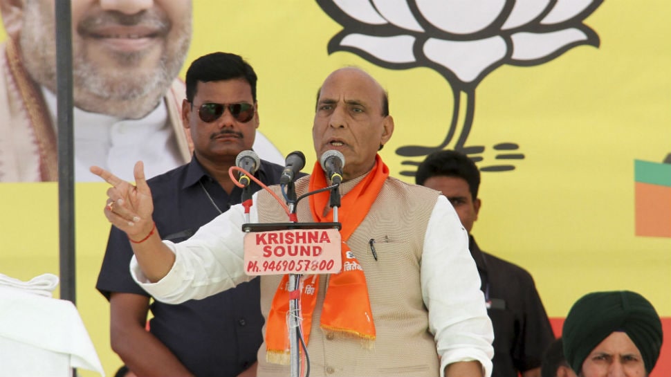 After Omar Abdullah, Mehbooba target BJP manifesto, Rajnath Singh&#039;s strong rebuttal