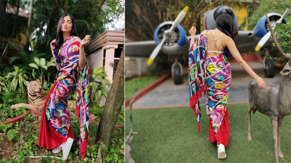 Adah Sharma dons a quirky saree with white sneakers, pics go viral—See inside