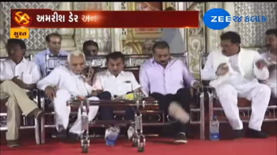 Game of &#039;broken&#039; thrones: Gujarat Congress president&#039;s sofa collapses on stage