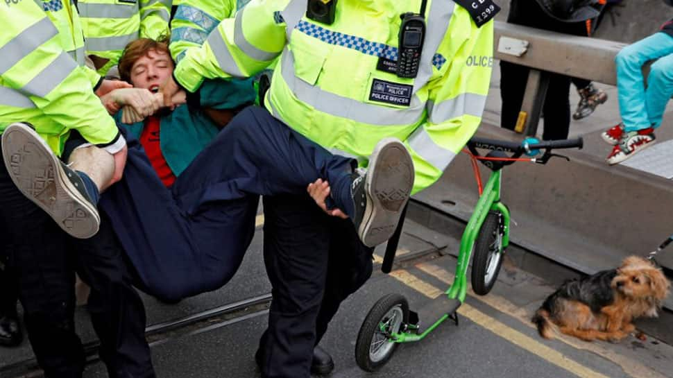 London climate-change street protest arrests reach 290 on second day