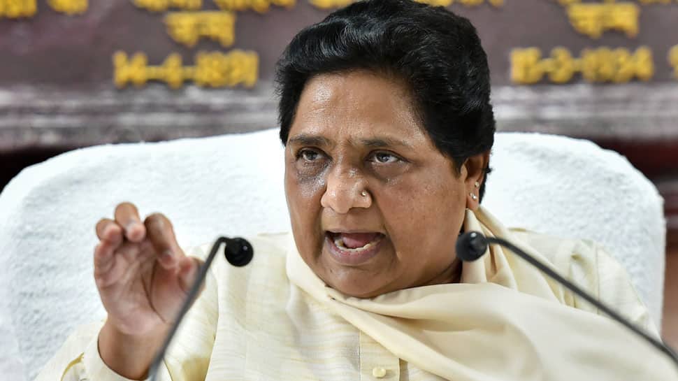 Shortly after returning from EC ban, Mayawati aims at BJP