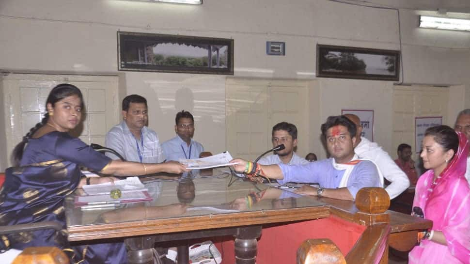 Congress leader Jyotiraditya Scindia files nomination from Guna Lok Sabha constituency 