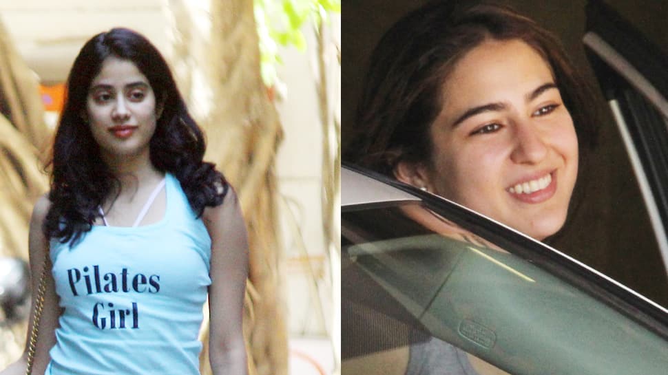 Can you spot the similarities in Sara Ali Khan and Janhvi Kapoor&#039;s outfit? See pics
