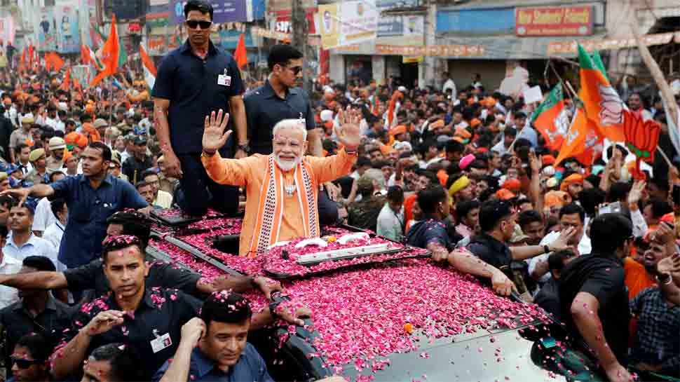 42 terrorists eliminated after Pulwama attack, says PM Modi at mega roadshow in Varanasi