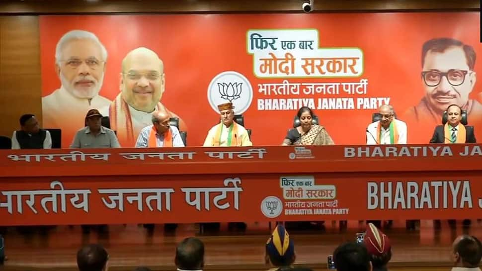 Delhi: 7 veteran officers join BJP in presence of Nirmala Sitharaman