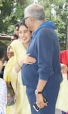 Janhvi Kapoor, Boney Kapoor at airport