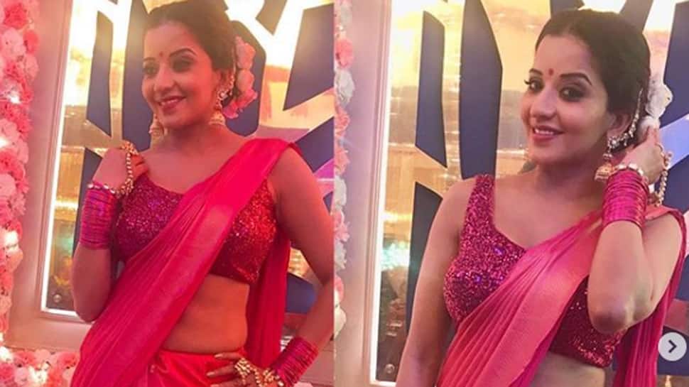 Monalisa stuns in a pink saree in latest photoshoot—See inside