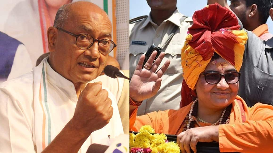 EC notice to Digvijaya Singh, Sadhvi Pragya Thakur over poll expenditure