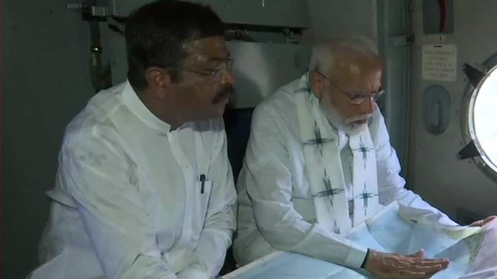 PM Modi conducts aerial survey in Odisha to take stock of Cyclone Fani-hit areas